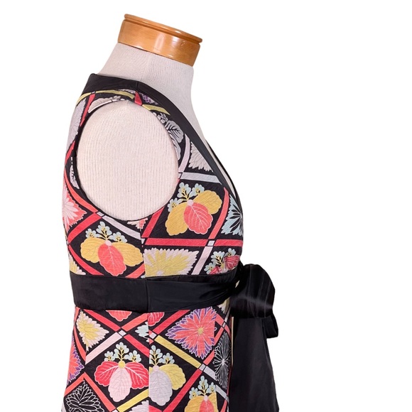 Trina Turk Linen & Silk Blend Sleeveless Midi Cocktail Wedding Formal Dr… - Picture 10 of 13